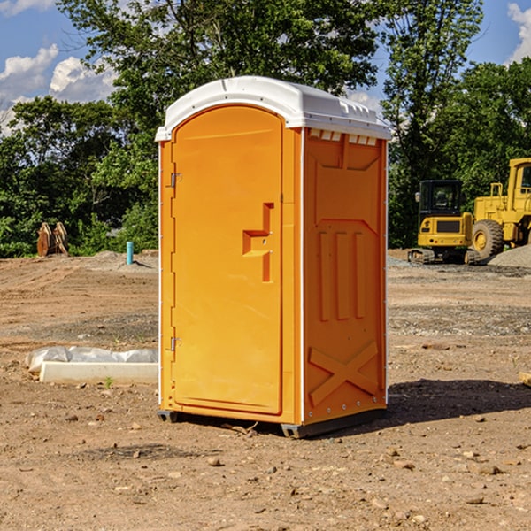 how often are the portable restrooms cleaned and serviced during a rental period in Arley AL